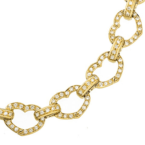 Basha Heart Shaped Pave Open-Link