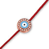Evil Eye with Diamonds on a Red Cord
