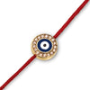 Navy Evil Eye with Diamonds Red Cord