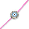 Evil Eye with Diamonds on a Pink Cord