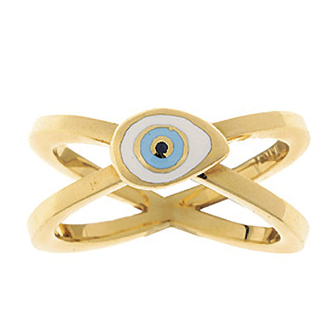 Gold band Eye ring