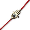 Hamsa with Blue Sapphire Evil Eye on a Red Cord