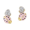 Dia.Heart Ladybug Stud