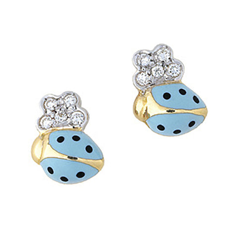 Dia.Flower Ladybug Stud