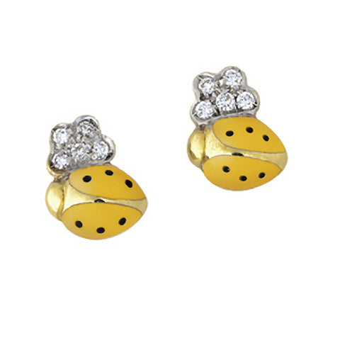 Flower Ladybug Stud