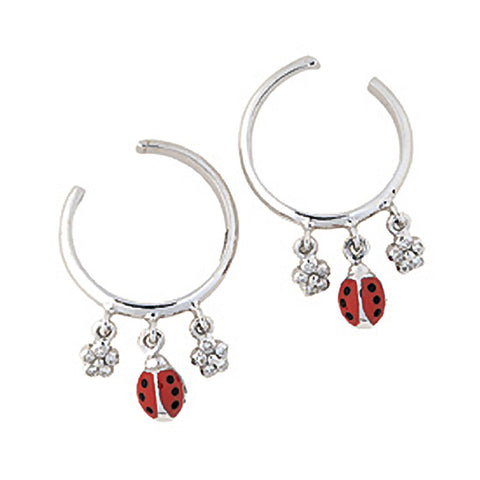 Ladybug Hoops