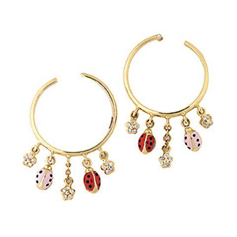 Ladybug Hoops