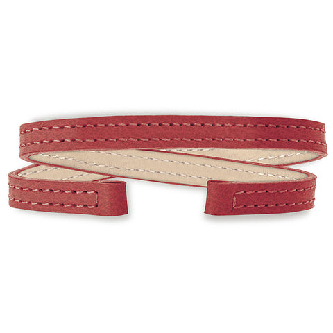 Double Wrap Leather Strap (red)